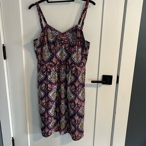 J. Crew Medallion Paisley Tank Dress Size 8 EUC